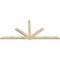 Ekena Millwork Kennewick Rough Sawn Timber Gable Bracket, Douglas Fir, 96"W x 44"H x 2"D x 4"F, 11/12 Pitch GBW096X44X0204KEN00RDF - alternate 4